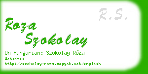 roza szokolay business card
